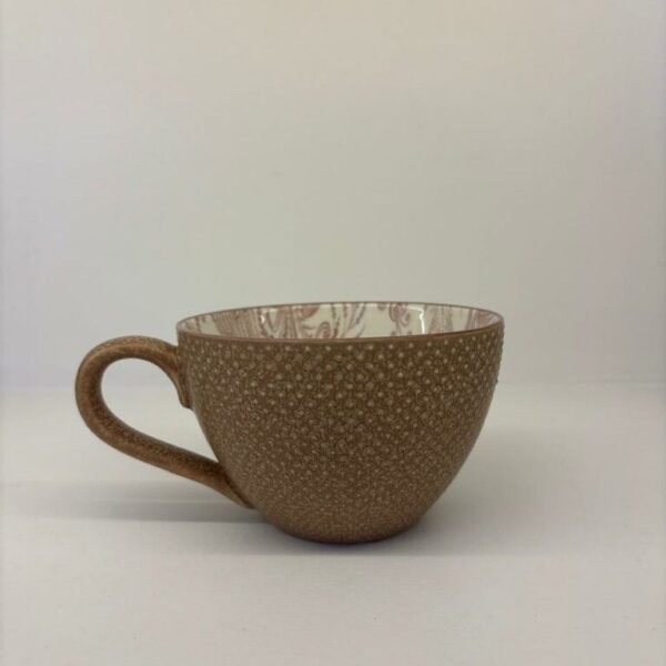 Taza botanika sakura beige de porcelana