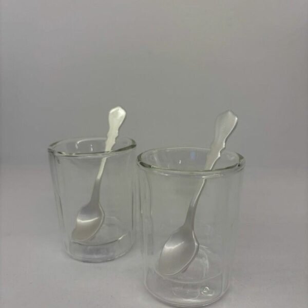 Set x2 vasos sakura doble vidrio 80ml