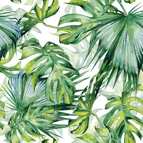 Servilleta monstera x20 cuadrada hojas verdes