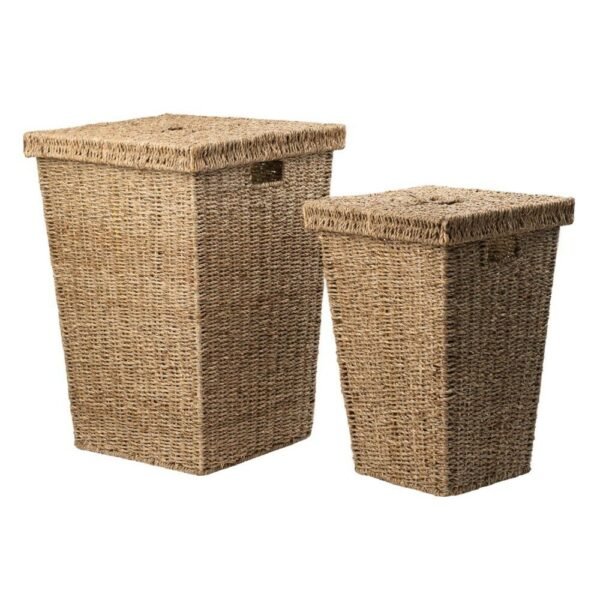 Cesto ropa seagrass con hierro GR