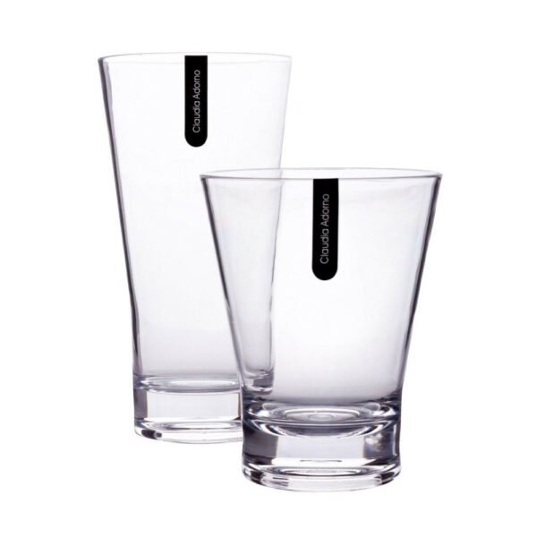 Vaso conico acrilico transparente bajo