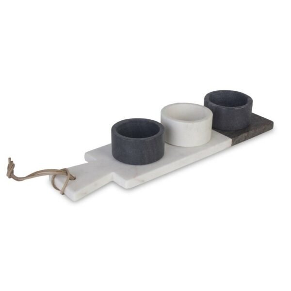 Tabla de marmol con 3 dips