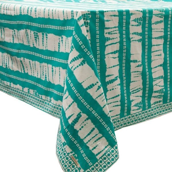 Mantel mateo verde con guarda 1.40 x 3.00mts
