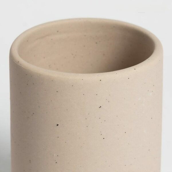 Portacepillo ceramica puntitos crudo