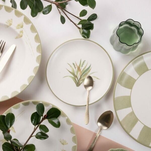 Plato Postre Nature by Aurora Set x 6 pzas.