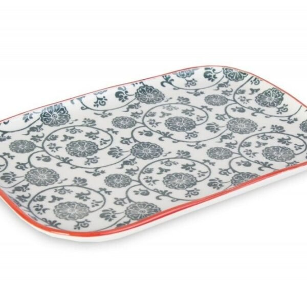 Fuente rectangular chica 06 porcelana