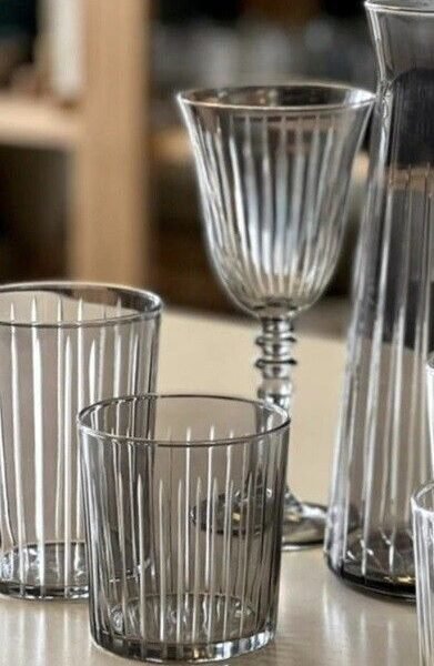 Vaso NUIT gris humo bajo x6