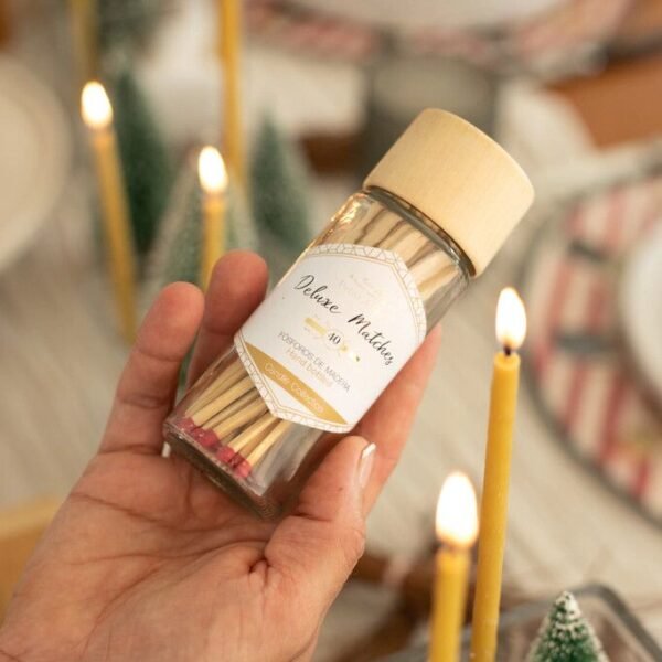 Frasco deluxe wood matches x40un fosforo