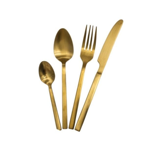 Cubiertos kevin tenedor de mesa dorado x6