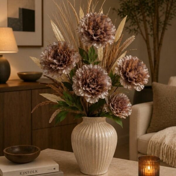 Velvet peonia spray 66cm