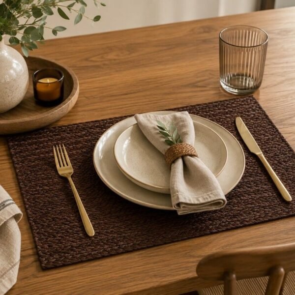 Individual reversible trenza marron