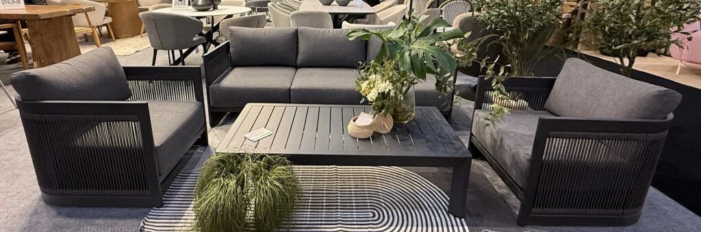 Set Exterior Palermo gris oscuro